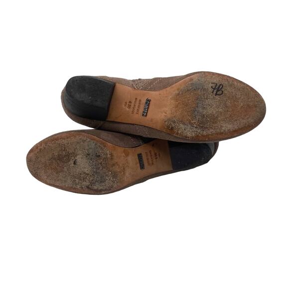 Schutz Abiha Closed Toe Ankle Boot Taupe Tan Side Zip Size 6.5B Bootie Suede - Picture 8 of 10